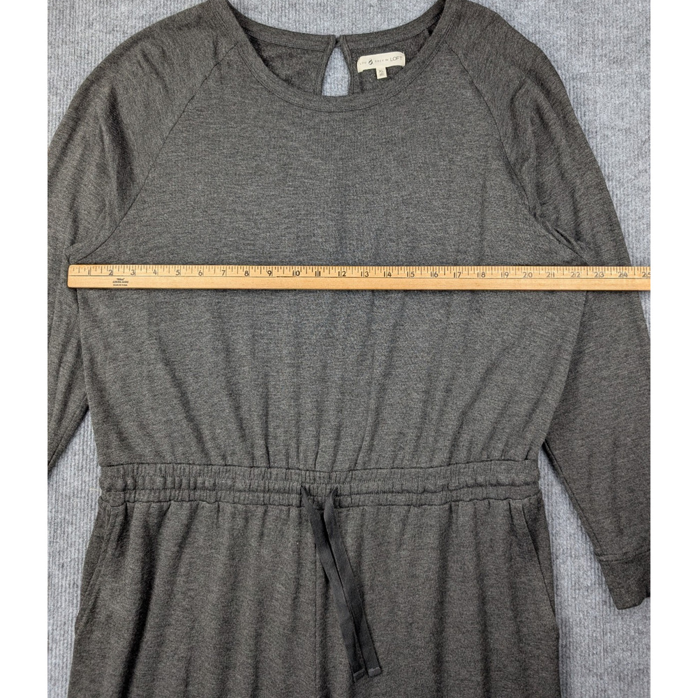 Lou & Grey Jumpsuit Womens XL Wide Leg Signature Soft Athleisure Gray Minimalist - Picture 4 of 13